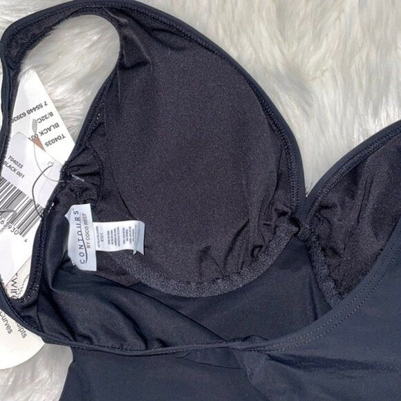 Contours Keepsake Solitaire V-Neck One Piece Swimsuit Sz 8/ 32C - Picture 15 of 16